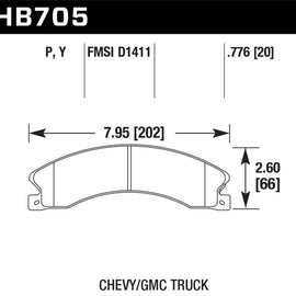 Hawk Performance (HB705P.776) SuperDuty Disc Brake Pad HB705P.776