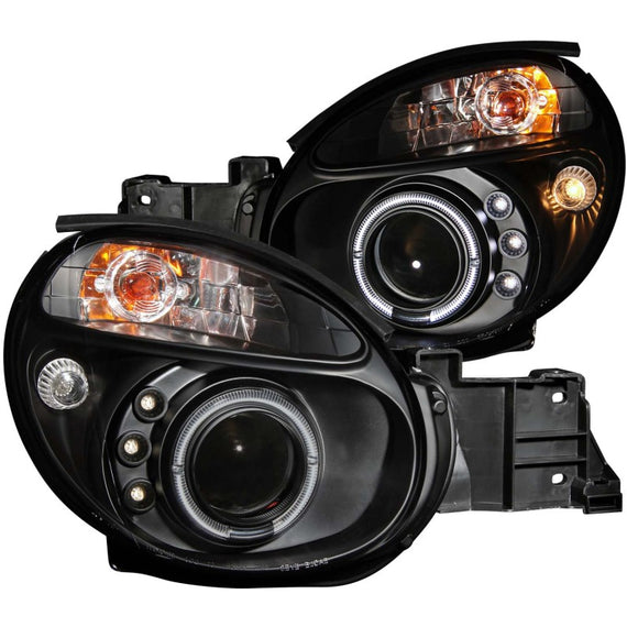 ANZO PROJECTOR HEADLIGHTS WHALO BLACK for 2002-2003 SUBARU IMPREZA 121436 121436