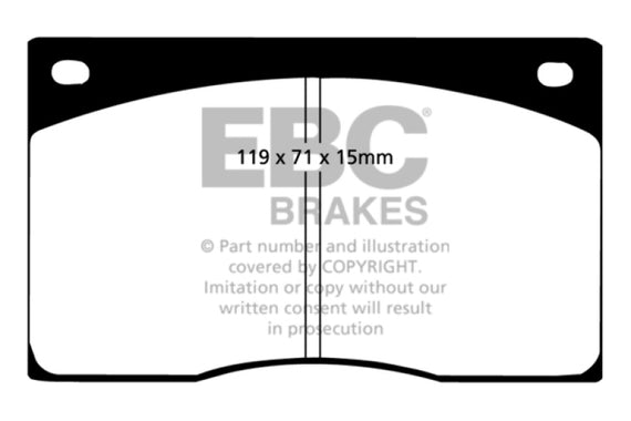 EBC 93-97 Aston Martin DB7 3.2 Supercharged Greenstuff Front Brake Pads DP2262
