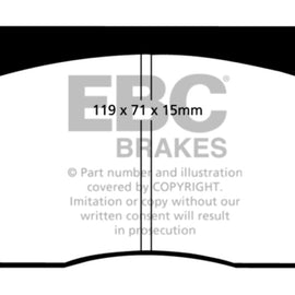 EBC 93-97 Aston Martin DB7 3.2 Supercharged Yellowstuff Front Brake Pads DP4262R