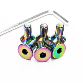 NEO CHROME STEERING WHEEL HARDWARE 6 REPLACEMENT SCREWS BOLTS FOR MOMO NRG NNR-SWS-NC