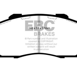 EBC DP3872C REDSTUFF CERAMIC PERFORMANCE BRAKE PADS - FRONT DP3872C