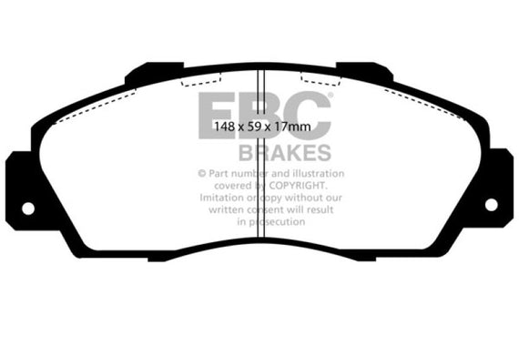 EBC DP2872 GREENSTUFF STREET ORGANIC BRAKE PADS - FRONT DP2872