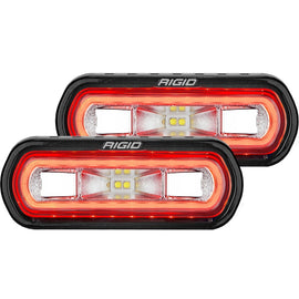 Rigid Industries SR-L Series Surface Mount LED Spreader Pair w/ Red Halo - Universal 53122