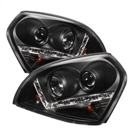 Spyder Hyundai Tucson 04-09 Projector Headlights DRL Black High H1 Low H1 PRO-YD-HYTUC04-DRL-BK 5029447