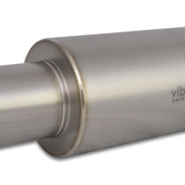 Vibrant Titanium Muffler w/Straight Cut Natural Tip 3.5in Inlet / 3.5in Outlet 17565