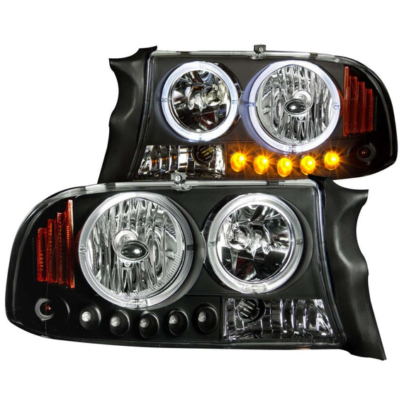Anzo 111085 Halogen Black Front Projector Headlight with CCFL for Durango/Dakota 111085