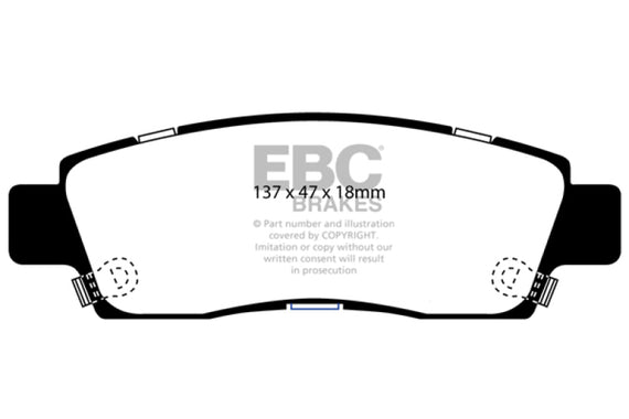 EBC DP61672 GREENSTUFF STREET ORGANIC BRAKE PADS - REAR DP61672