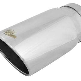 aFe Universal Bolt On Exhaust Tip Polished 5in Inlet x 6in Outlet x 12in Long 49T50604-P12