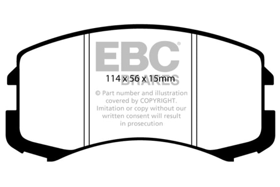EBC 02-05 Mitsubishi Lancer 2.0 ES Yellowstuff Front Brake Pads DP41678R