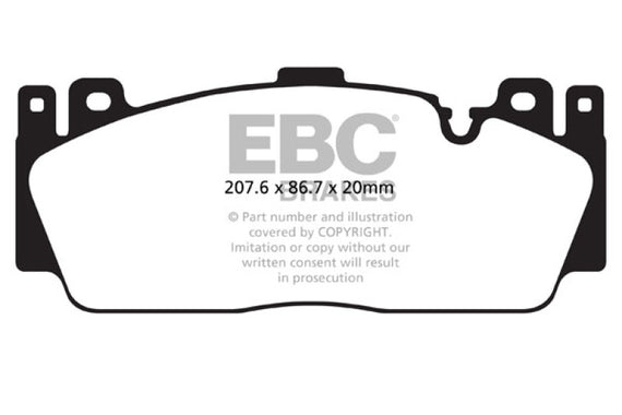 For BMW M6 Gran Coupe 14-19 EBC Redstuff Ceramic Low Dust Front Brake Pads DP32148C