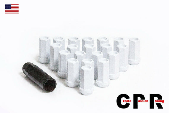 CPR CLOSE ENDED 6S 12x1.25 Closed End Lug Nuts White 20 Piece