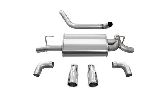 Corsa 2018-2025 Jeep Wrangler JL 2.5in Dual Rear Exit Polished Tips Sport Axle-Back Exhaust 21014