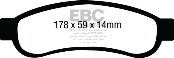 EBC Greenstuff Rear Brake Pads for 08-10 Ford F250 (inc Super Duty) 5.4 (2WD) DP61893