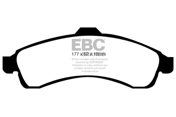 EBC 01-05 Chevrolet Trailblazer Bluestuff Front Brake Pads DP51618NDX