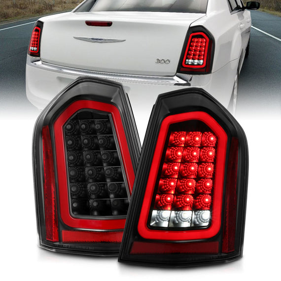 Anzo 321343 Black LED Taillights w/ Sequential Signal for 2011-2014 Chrysler 300 321343