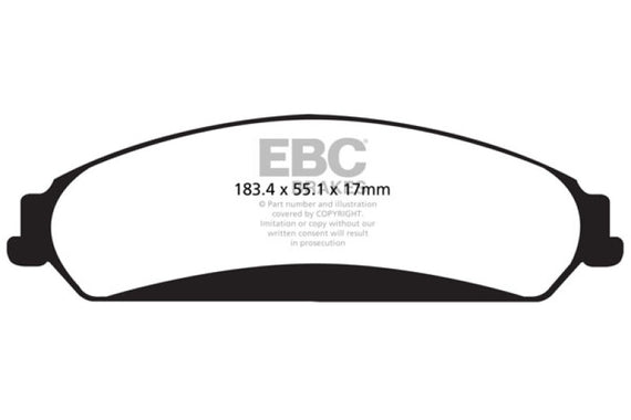 EBC 11+ Chrysler 300 Limited 3.6 4WD Greenstuff Front Brake Pads DP22139