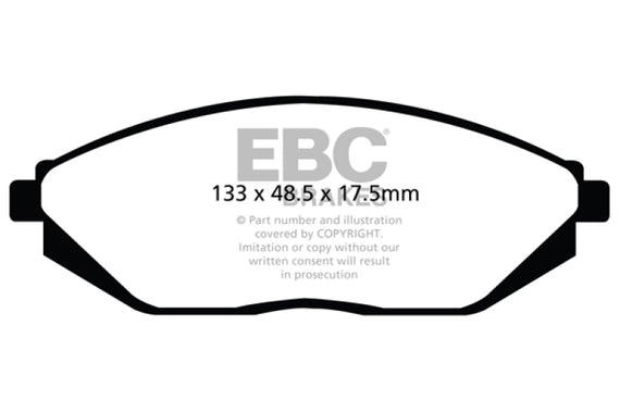 EBC 12-16 Chevrolet Spark 1.2 (Mexico) Ultimax2 Front Brake Pads UD1590