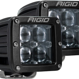 RIGID INDUSTRIES BLACK DUALLY D2 HYPERSPOT (504713) White LED Spot Lights (PAIR) 504713