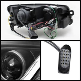 Spyder Audi A6 05-07 Projector Headlights Halogen Light Tube DRL Blk PRO-YD-ADA605-LTDRL-BK 5071903