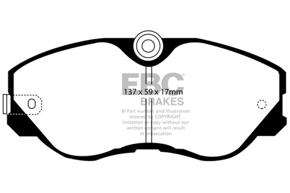 EBC 87-89 Nissan 300ZX 3.0 Turbo Redstuff Front Brake Pads DP3736C
