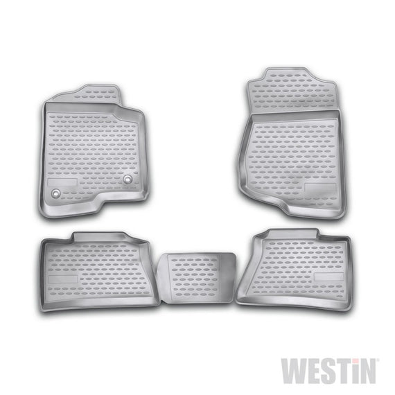 Westin 2007-2013 Chevrolet Silverado 1500/2500HD/3500HD Crew Cab Profile Floor Liners 4pc - Black 74-06-41005
