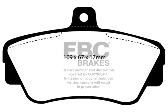EBC 90-94 Mazda Protege 1.8 (Rear Rotors) Redstuff Rear Brake Pads DP3838C