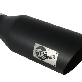 aFe MACHForce XP Exhausts Tips SS-304 EXH Tip 4In x 7Out x 18L Bolt-On (blk) 49-92023-B