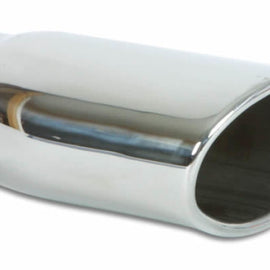Vibrant 4.5in x 3in Oval SS Exhaust Tip (Single Wall Angle Cut Rolled Edge) 1406