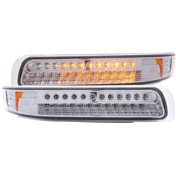 Anzo 511054 Chrome Clear Led Parking/Signal Lights for Silverado/Suburban/Tahoe 511054