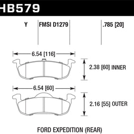 Hawk LTS Disc Brake Pads - HB579Y.785 HB579Y.785