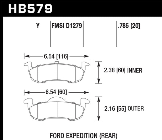 Hawk LTS Disc Brake Pads - HB579Y.785 HB579Y.785