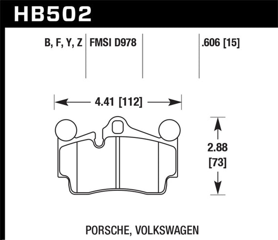 Hawk LTS Disc Brake Pads - HB502Y.606 HB502Y.606
