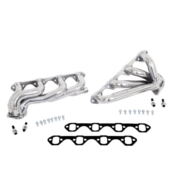 BBK 87-95 Ford F150 Truck 5.8 351 Shorty Unequal Length Exhaust Headers - 1-5/8 Silver Ceramic 35110