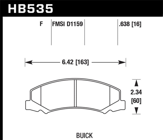 Hawk HPS Street Brake Pads HB535F.638