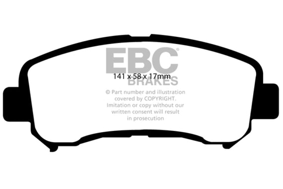 EBC Greenstuff Front Brake Pads for 14+ Nissan Juke 1.6 Turbo Nismo RS DP21954