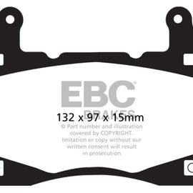 EBC Red Stuff Front Brake Pads for 11-15 Chevy Camaro 6.2L - DP31895C DP31895C