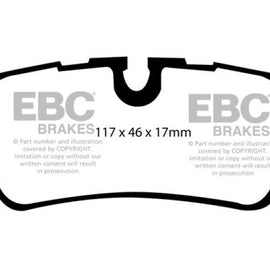 EBC DP61542 GREENSTUFF STREET ORGANIC BRAKE PADS - REAR DP61542