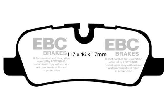 EBC DP61542 GREENSTUFF STREET ORGANIC BRAKE PADS - REAR DP61542