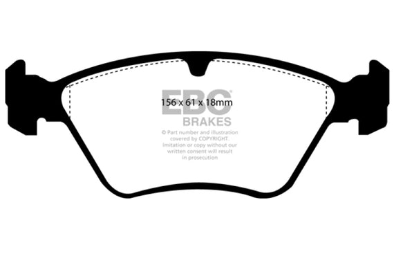 EBC 94-96 Saab 900 2.0 Turbo Yellowstuff Front Brake Pads DP4976R