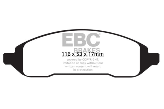 EBC 04-07 Ford Freestar 3.9 Greenstuff Rear Brake Pads DP61694