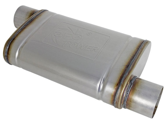 MACH Force-Xp 409 SS Muffler 3in ID Offset/Offset x 4in H x 9in W x 14in L - Oval Body 49M00030