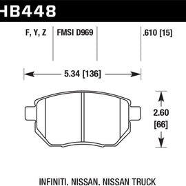Hawk Performance Ceramic Street Brake Pads HB448Z.610