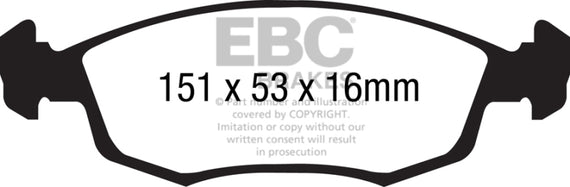 EBC Brakes DP21879 EBC Greenstuff 2000 Series Sport Brake Pads 12-13 500 DP21879