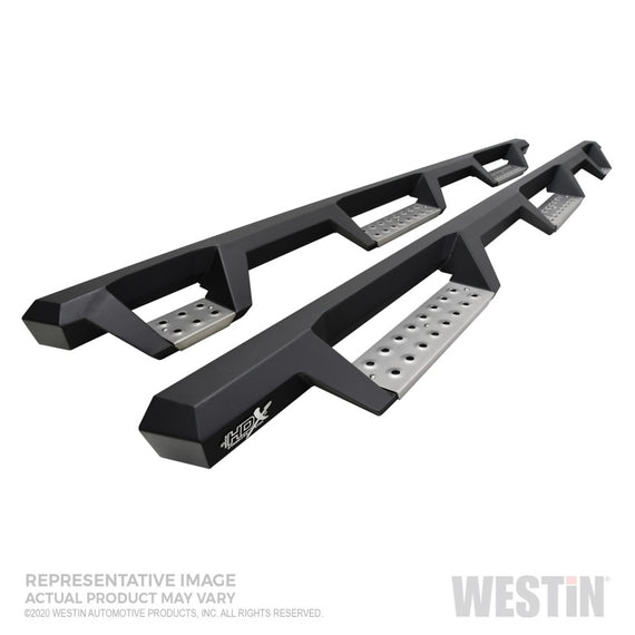 Westin 2020 Chevy Silverado 2500/3500 Crew Cab (8ft Bed) W2W Nerf Step Bars - Textured Black 56-5347752