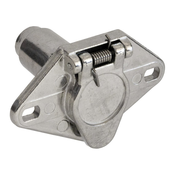 Westin Premier 6-Way Round Metal Car Side Connector - Black 65-75036
