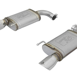 aFe MACHForce XP 2.5in 409 Stainless Axle Back Exhaust w/Stainless Tips 15-17 Ford Mustang I4-2.3L 49-43085-P