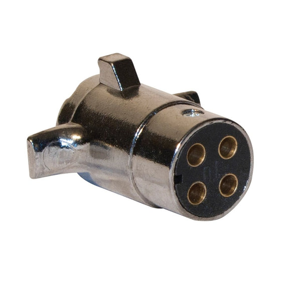 Westin 4-Way Round Metal Trailer Side Connector - Black 65-75202