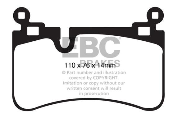 EBC 08-13 Mercedes-Benz C63 AMG (W204) 6.2 Bluestuff Rear Brake Pads DP51839NDX
