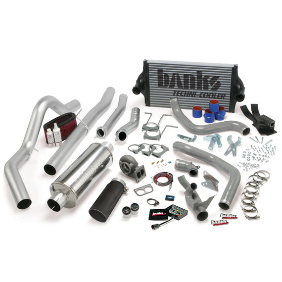 Banks Power 94-97 Ford 7.3L CCLB Auto PowerPack System - SS Single Exhaust w/ Black Tip 46356-B